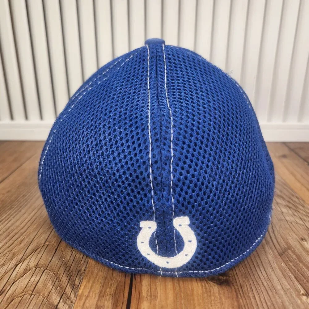 Indianapolis Colts New Era 39thirty Sz M/L Hat Cap Blue Horseshoe NFL Football